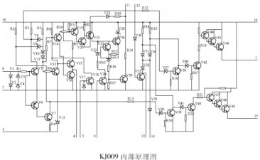 KJ009可控硅移相电路内部原理图