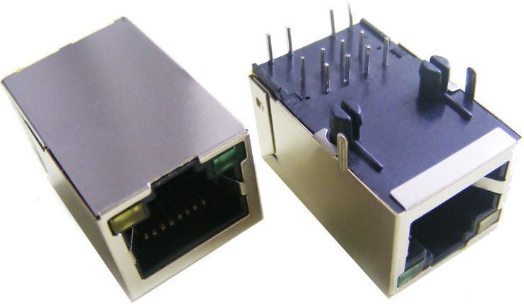 RJ45 网络接口插座实物图
