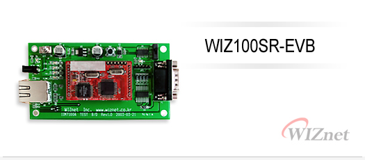 WIZ100SR-EVB Ethernet Gateway Serial-to-Ethernet Evaluation Board