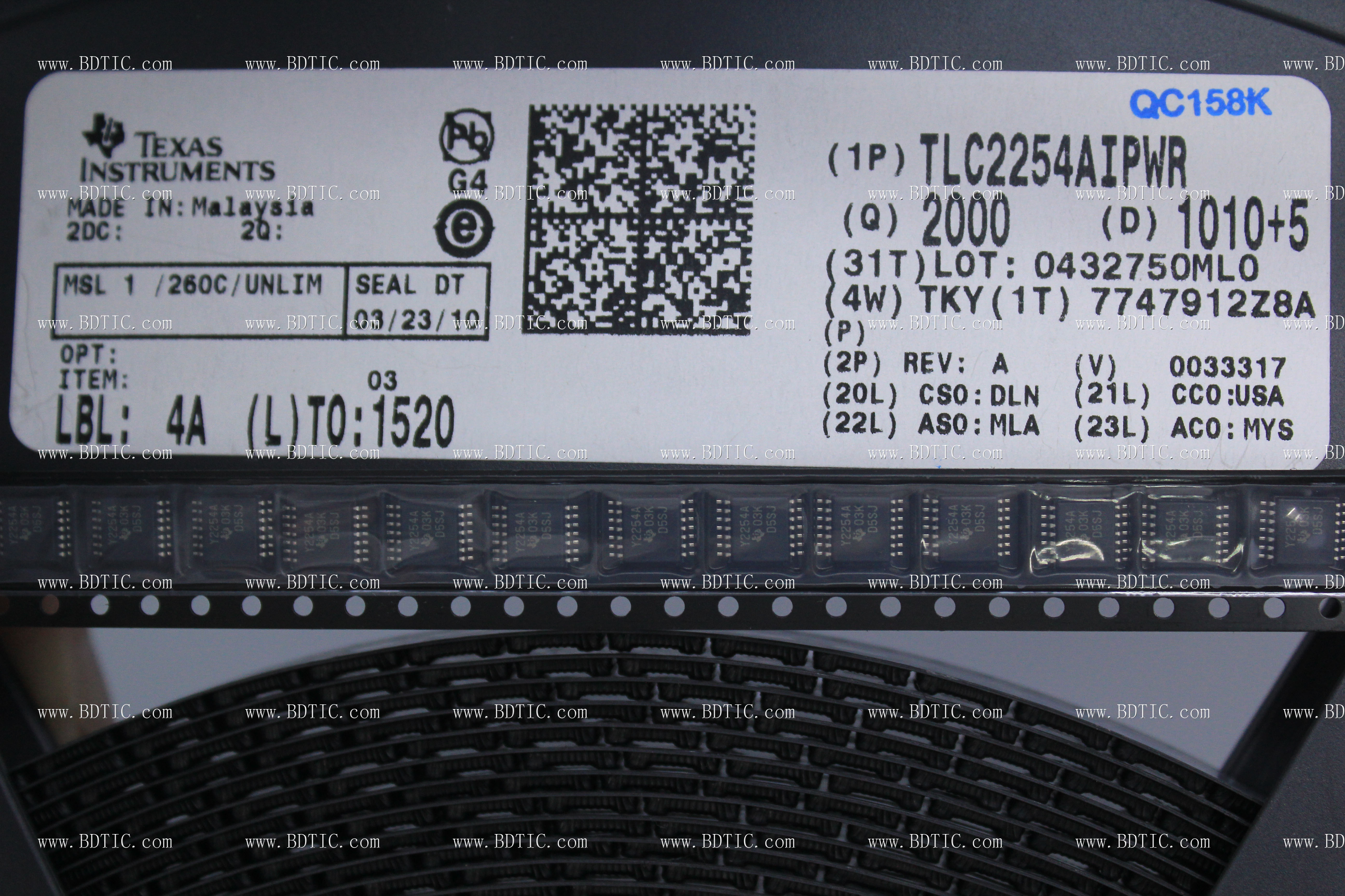 TLC2254AIPWR 芯片正面丝印图