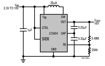 LT3464 典型应用