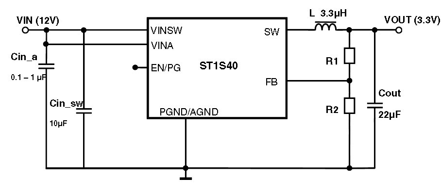 ST1S40 功能框图