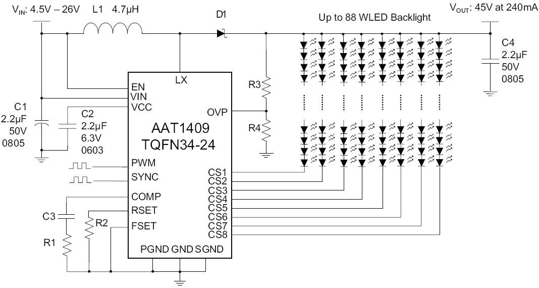 AAT1409 典型应用